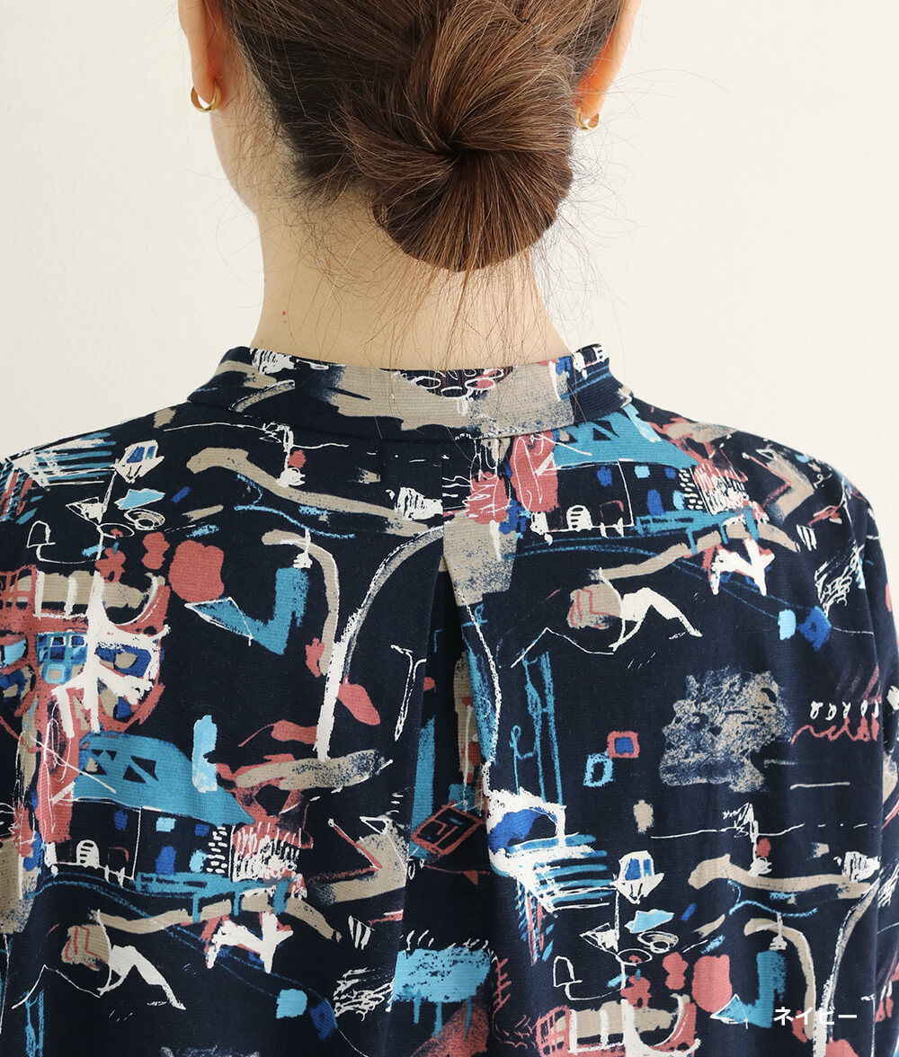 【SALE30%OFF】風景画スケッチチュニック