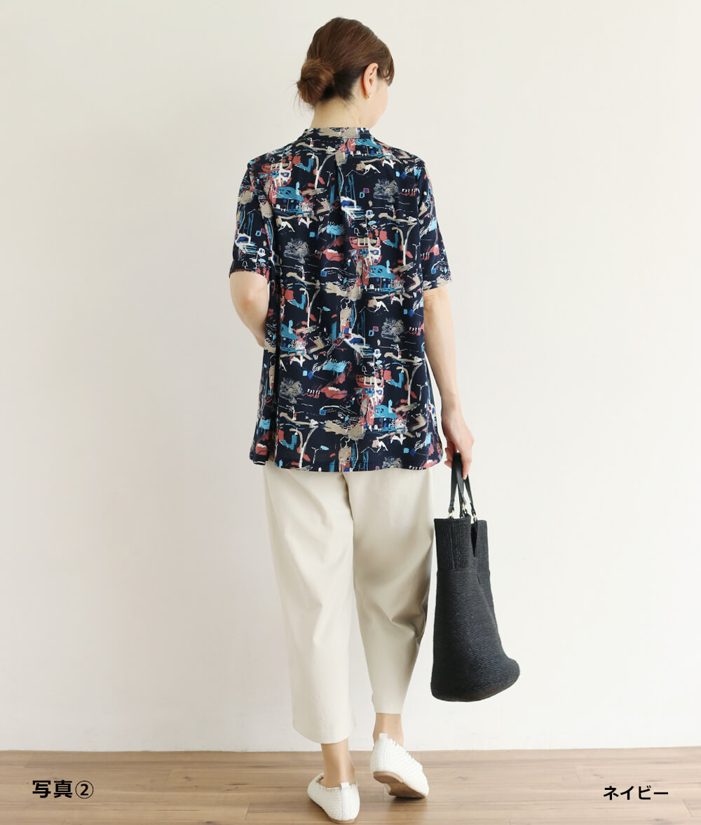 【SALE30%OFF】風景画スケッチチュニック