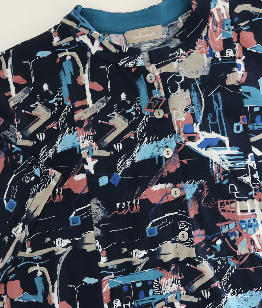 【SALE30%OFF】風景画スケッチチュニック