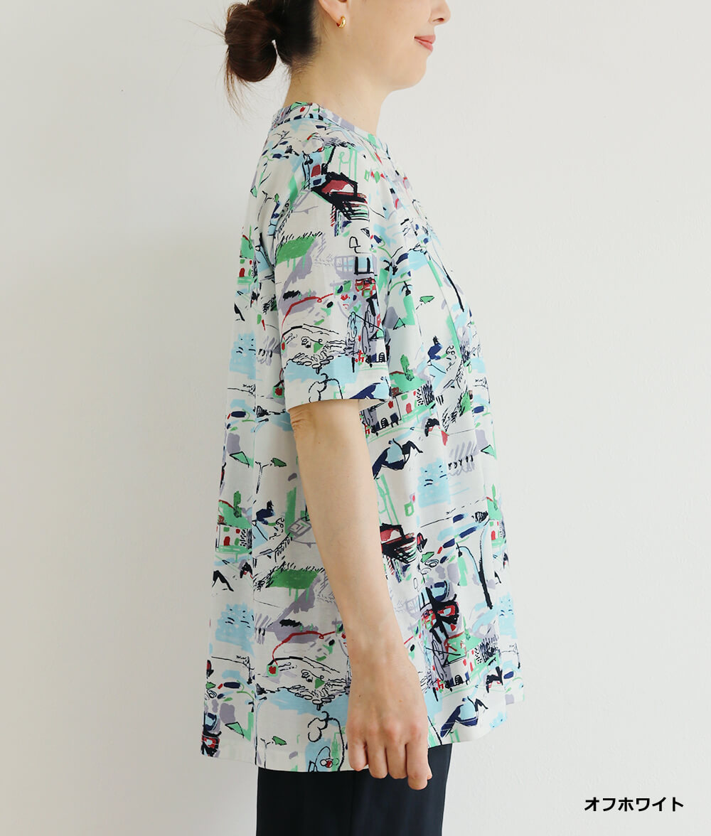 【SALE30%OFF】風景画スケッチチュニック