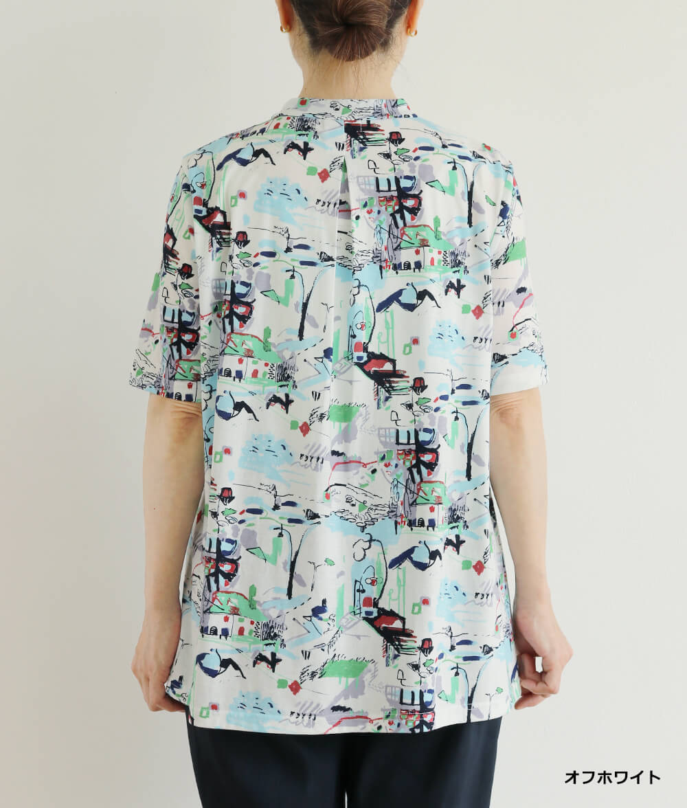 【SALE30%OFF】風景画スケッチチュニック