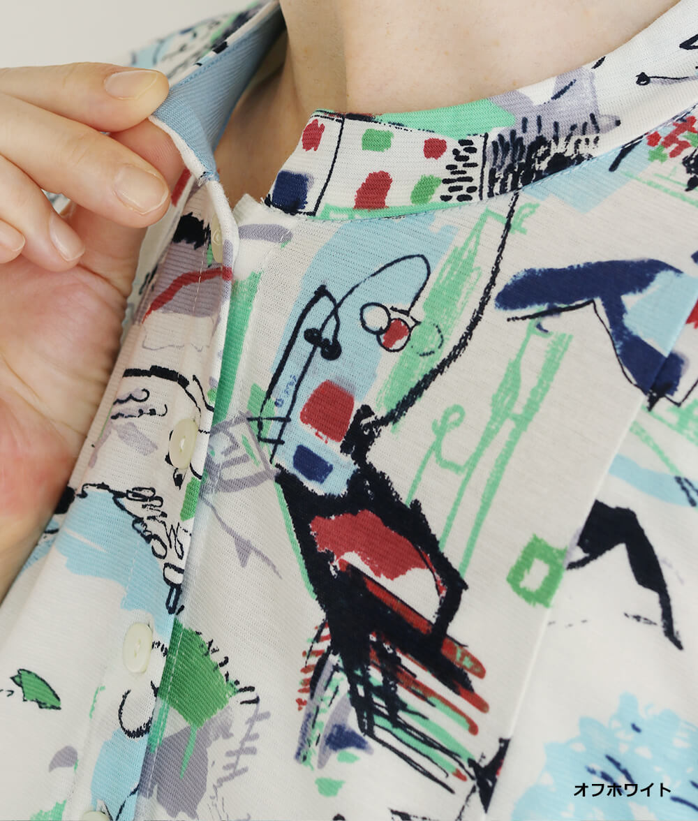 【SALE30%OFF】風景画スケッチチュニック