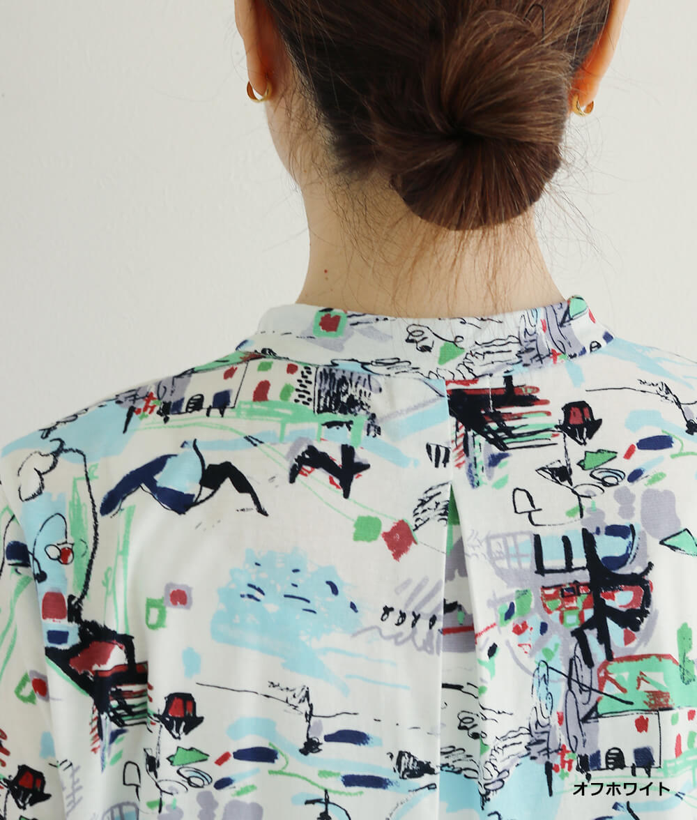 【SALE30%OFF】風景画スケッチチュニック