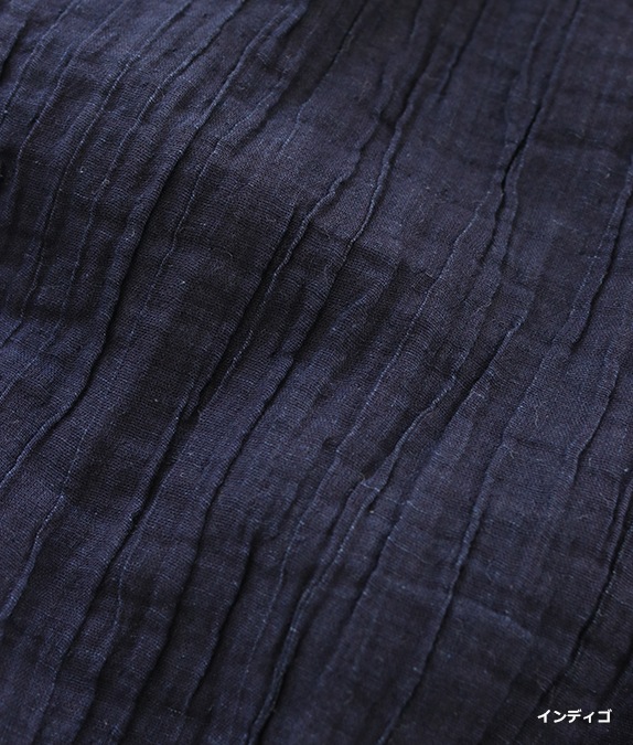 【SALE20%OFF】ダブルガーゼインディゴワンピース
