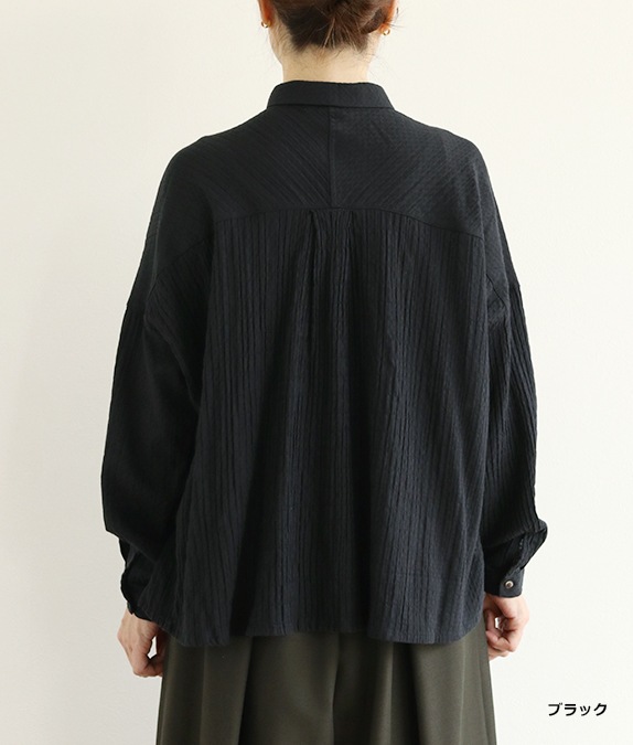 【SALE30%OFF】シャーリングコットンブラウス