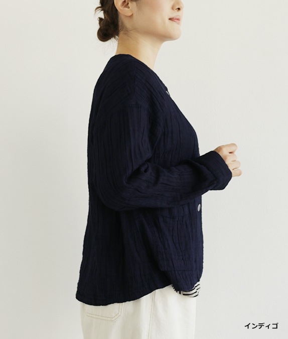 【SALE20%OFF】ダブルガーゼインディゴジャケット