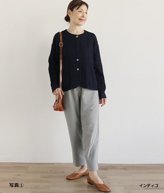 【SALE20%OFF】ダブルガーゼインディゴジャケット