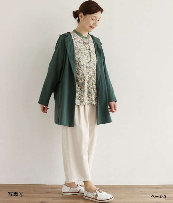【SALE40％OFF】花と鳥のコーデュロイブラウス
