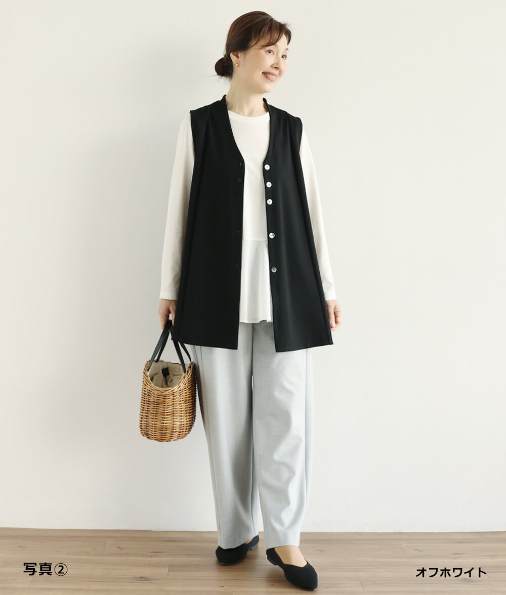 異素材合わせプルオーバー