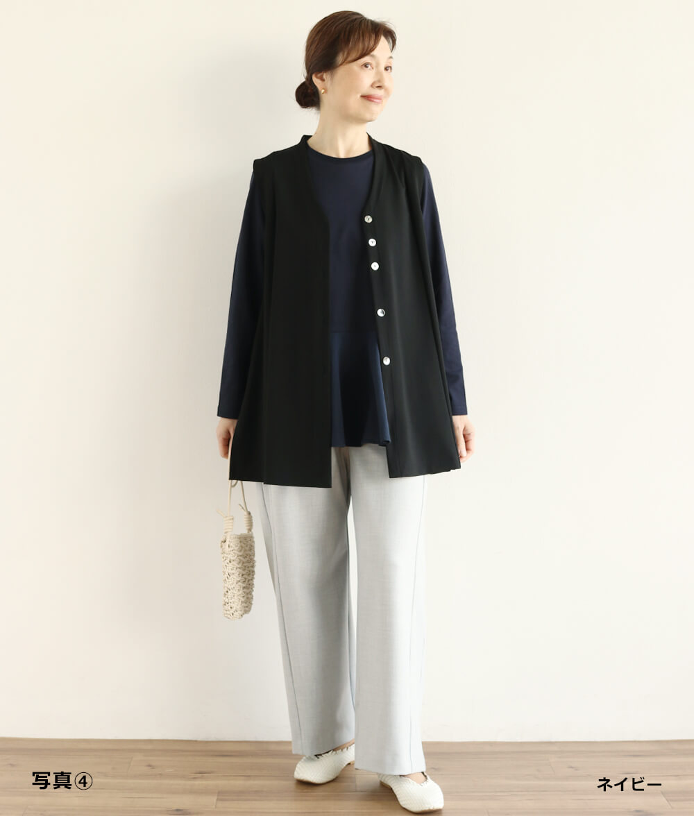 異素材合わせプルオーバー