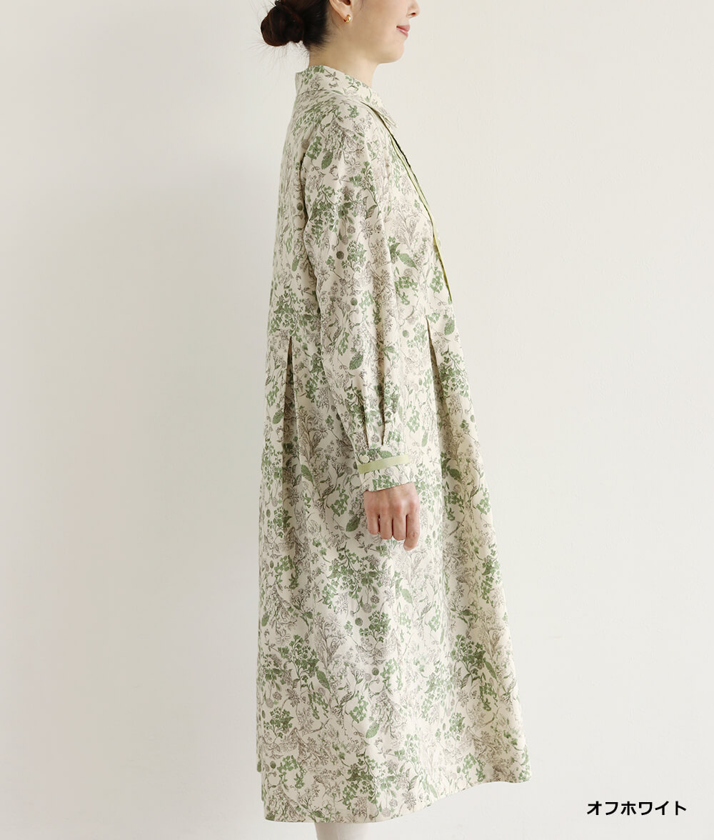 20ビエラ起毛花柄ワンピース