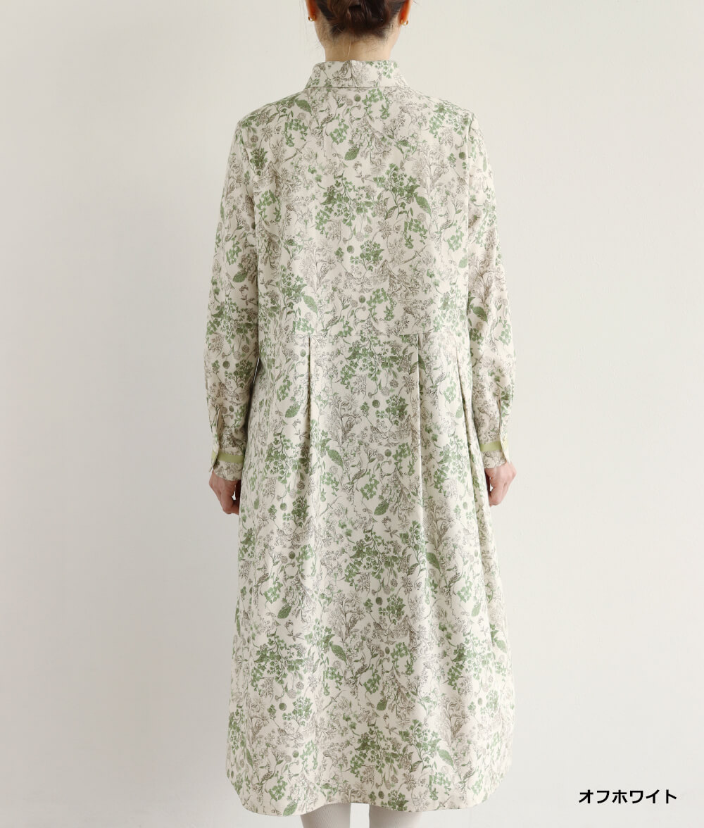 20ビエラ起毛花柄ワンピース