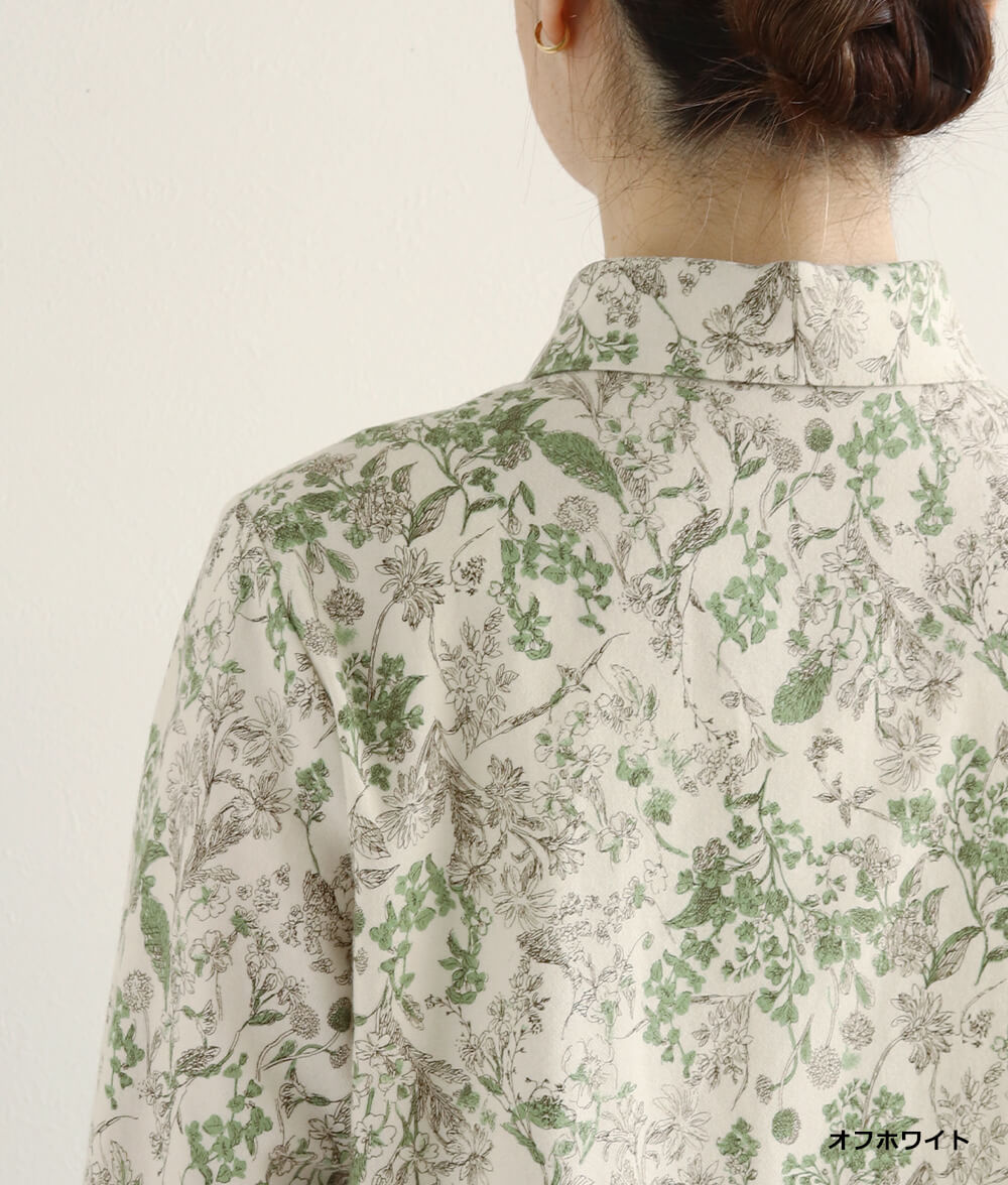 20ビエラ起毛花柄ワンピース