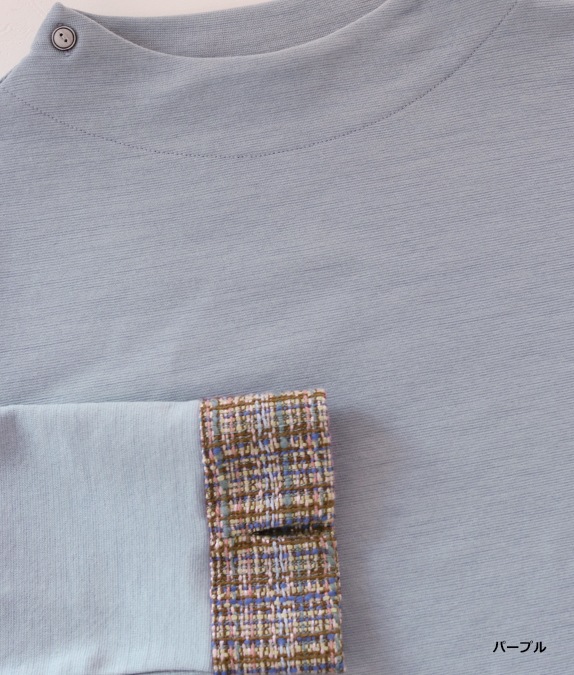 【SALE50%OFF】異素材合わせプルオーバー