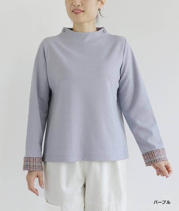 【SALE50%OFF】異素材合わせプルオーバー