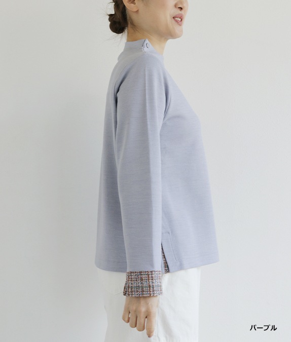 【SALE50%OFF】異素材合わせプルオーバー