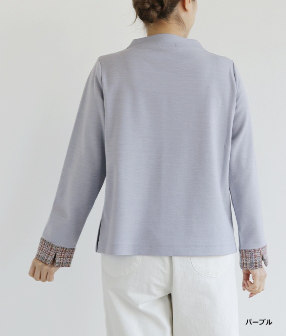 【SALE50%OFF】異素材合わせプルオーバー