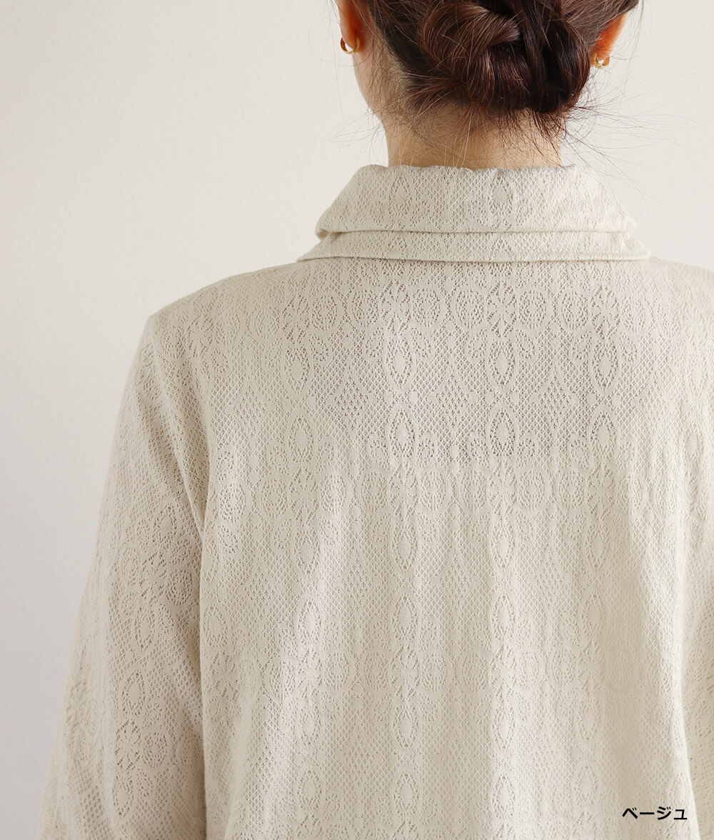レースジャカードプルオーバー