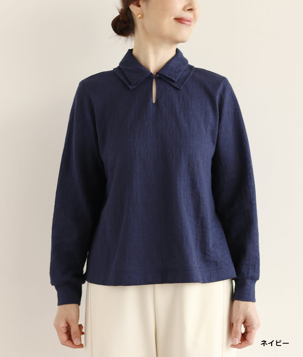 レースジャカードプルオーバー