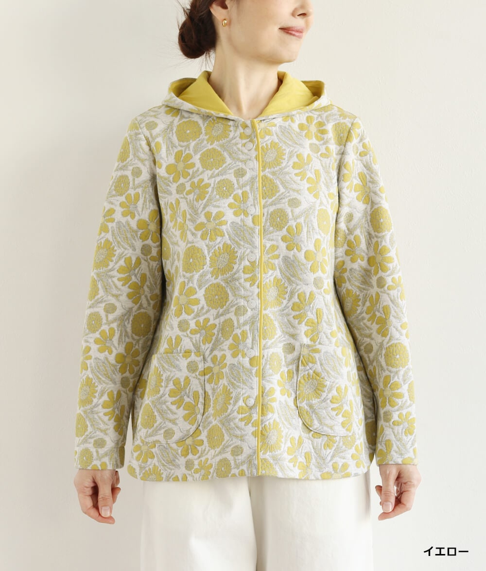 花ジャカードカーディガン