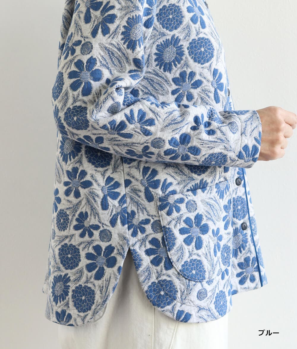 花ジャカードカーディガン