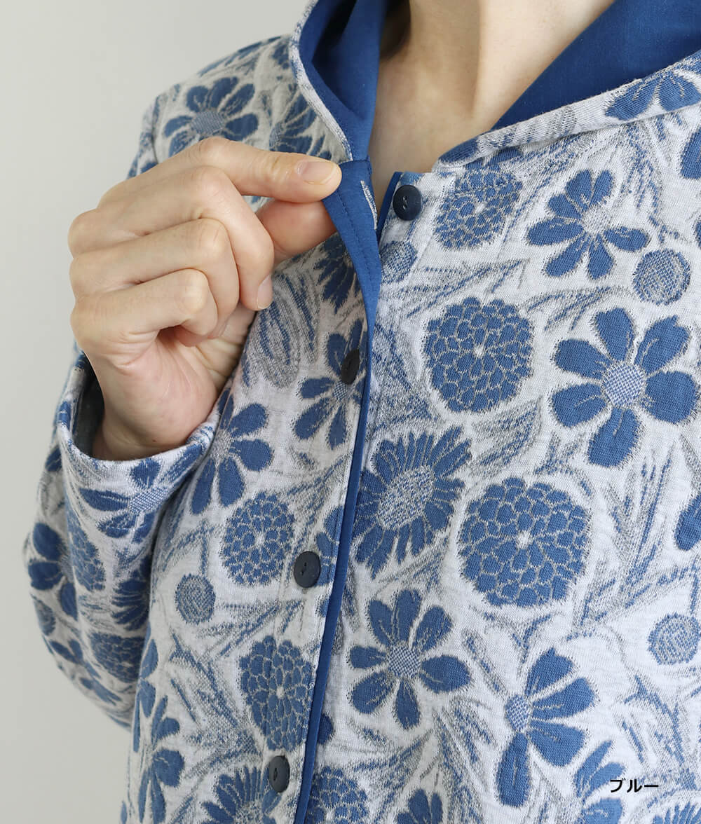 花ジャカードカーディガン