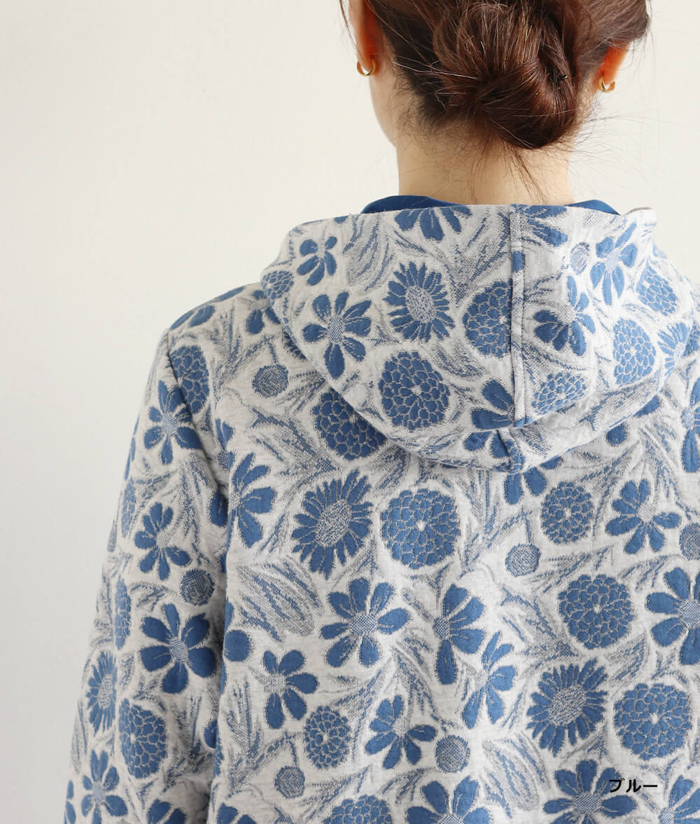 花ジャカードカーディガン