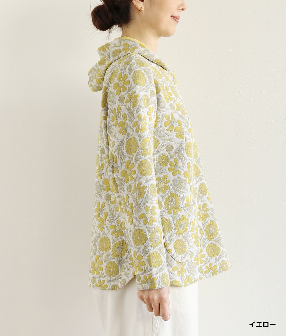 花ジャカードカーディガン