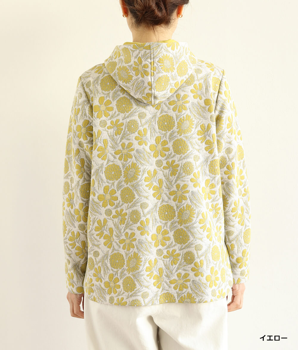 花ジャカードカーディガン