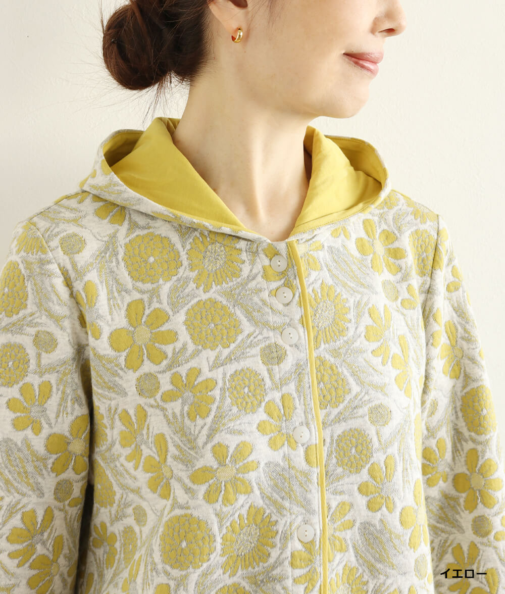 花ジャカードカーディガン