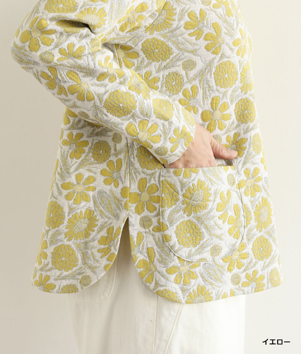 花ジャカードカーディガン