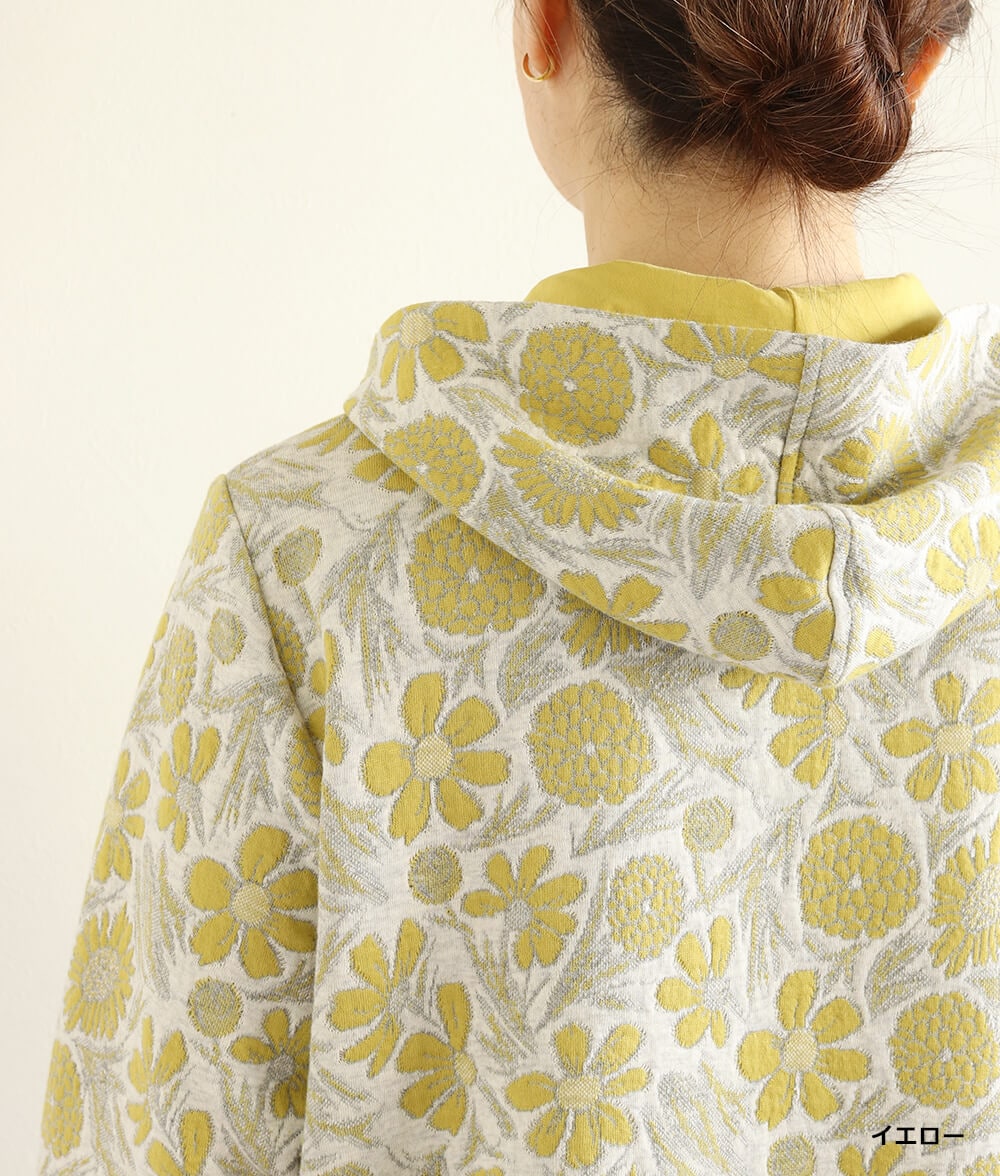 花ジャカードカーディガン