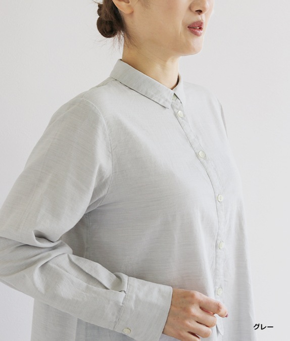 綿＆ウール製品染ブラウス l 50代・60代からの婦人服 オルウェイズ公式