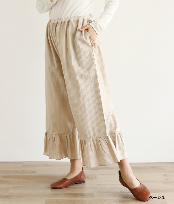 【9/4(金)10時～9/15(火)13時 2点以上で10%OFF】【アウトレットSALE70%OFF】カラミ織ペチパンツ