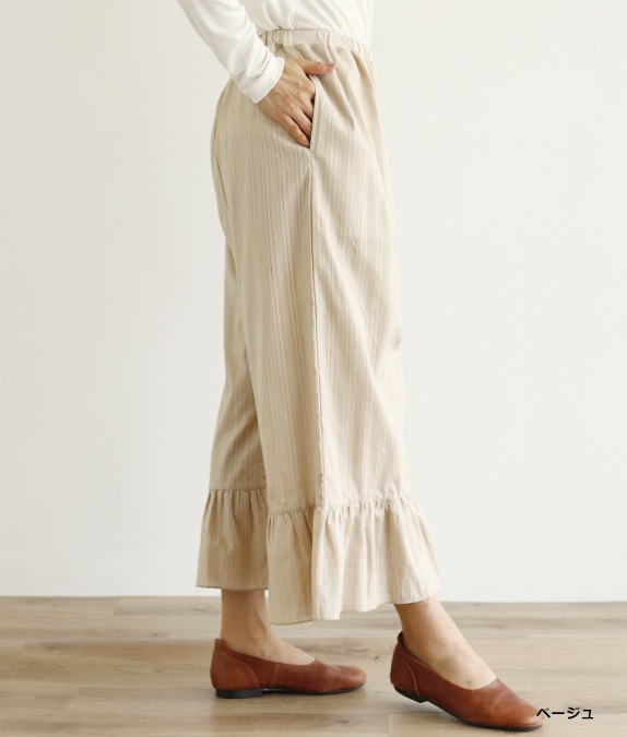【9/4(金)10時～9/15(火)13時 2点以上で10%OFF】【アウトレットSALE70%OFF】カラミ織ペチパンツ