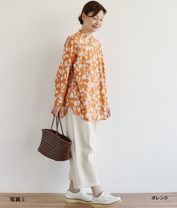 【SALE30％OFF】水彩タッチフラワーブラウス