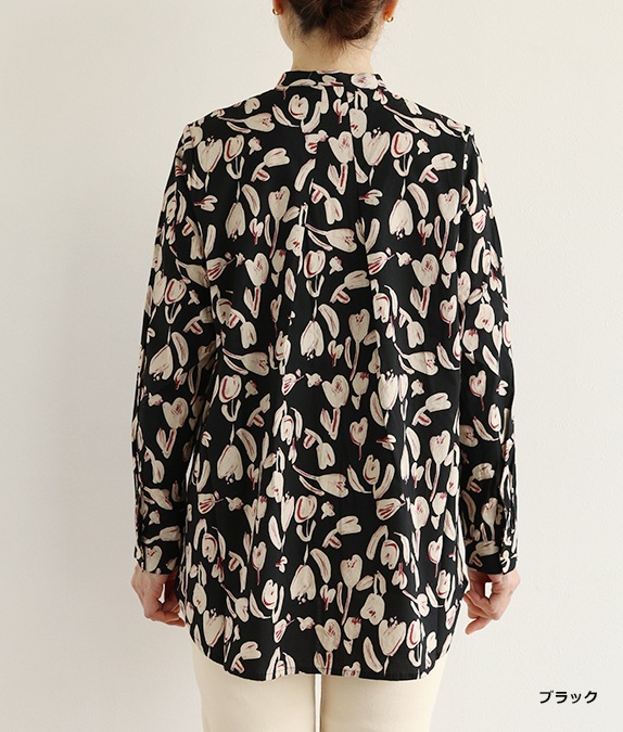 【SALE30％OFF】水彩タッチフラワーブラウス