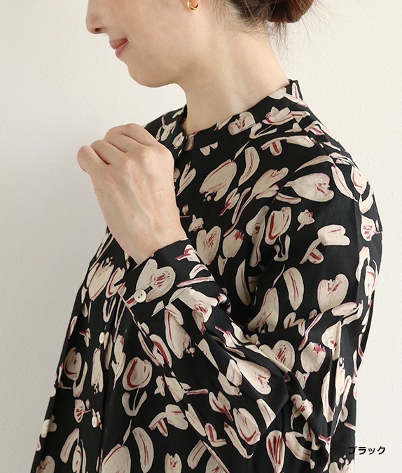 【SALE30％OFF】水彩タッチフラワーブラウス