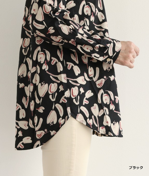 【SALE30％OFF】水彩タッチフラワーブラウス