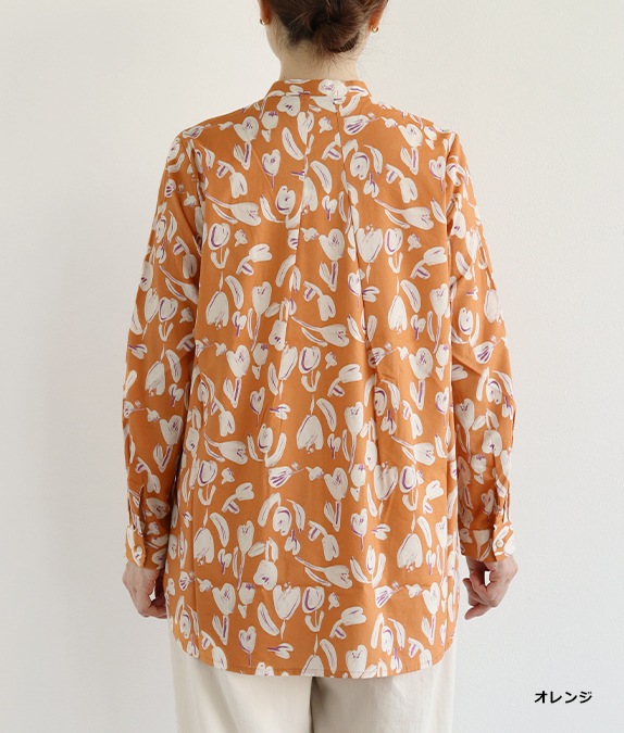 【SALE30％OFF】水彩タッチフラワーブラウス