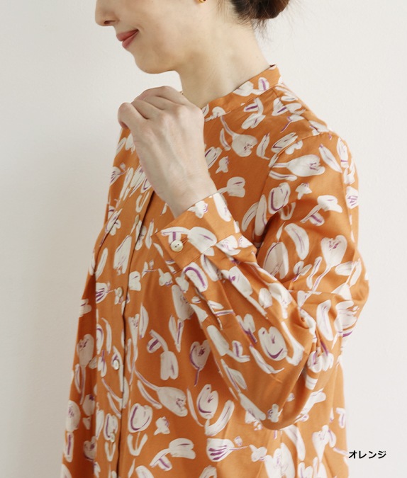 【SALE30％OFF】水彩タッチフラワーブラウス