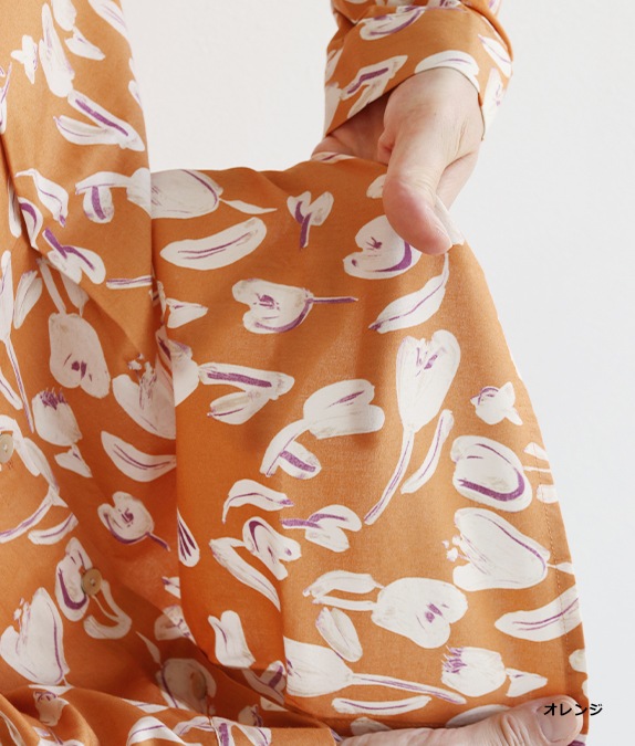 【SALE30％OFF】水彩タッチフラワーブラウス