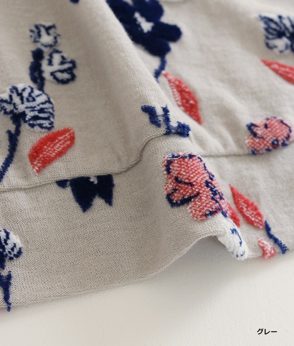 【SALE40％OFF】フラワーベロアカーディガン