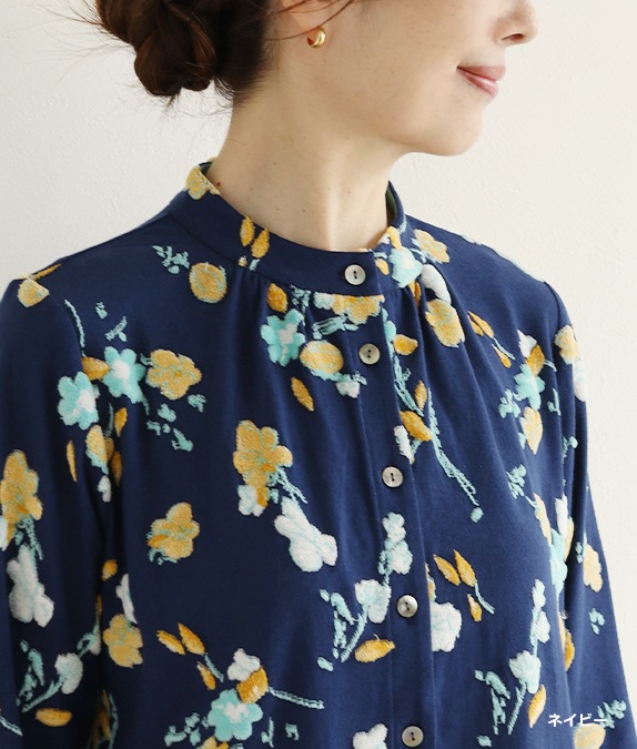 【SALE40％OFF】フラワーベロアカーディガン