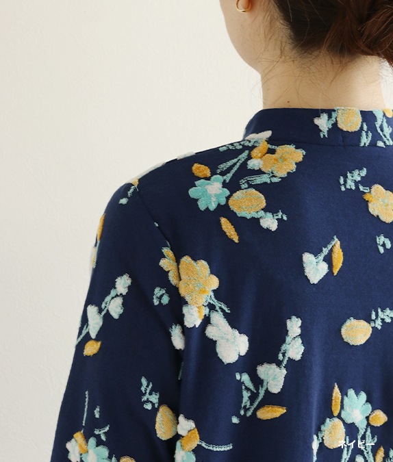 【SALE40％OFF】フラワーベロアカーディガン