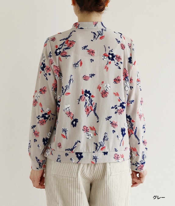 【SALE40％OFF】フラワーベロアカーディガン
