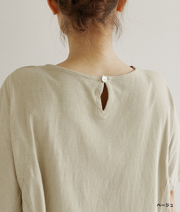 【リネン刺繍　けいちゃん様オーダー専用ページ】 水玉リネン刺繍プルオーバーl 50代・60代からの婦人服