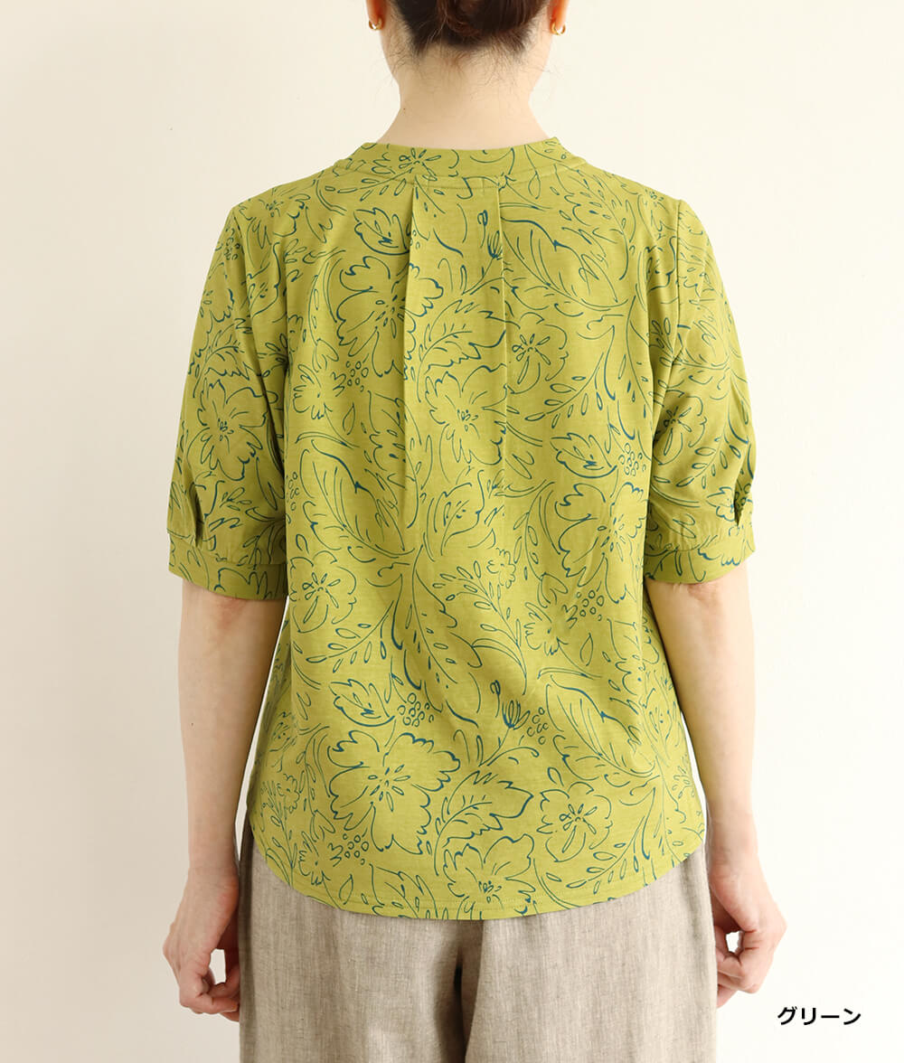 【SALE20%OFF】ラインフラワープルオーバー
