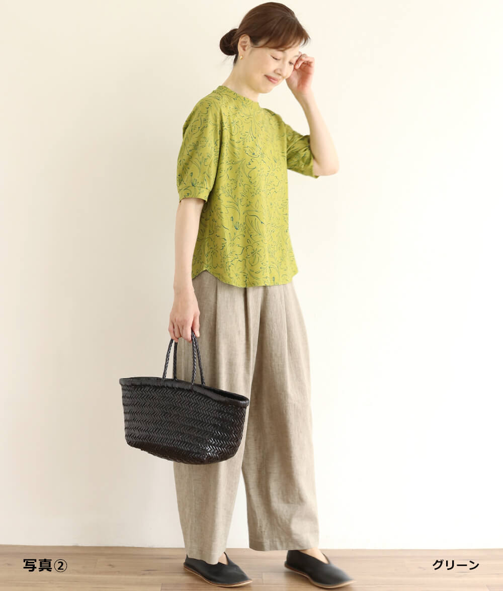 【SALE20%OFF】ラインフラワープルオーバー