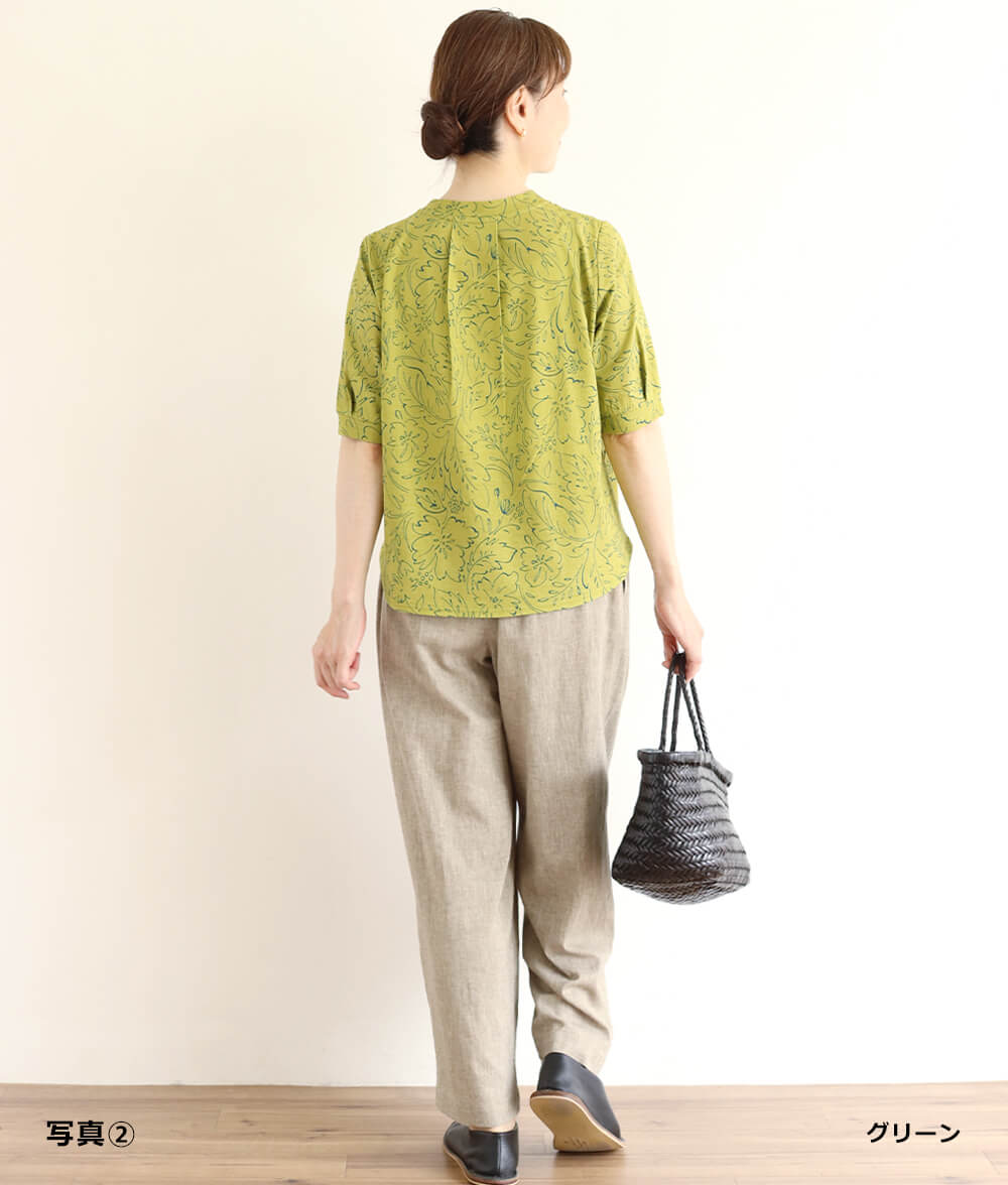 【SALE20%OFF】ラインフラワープルオーバー